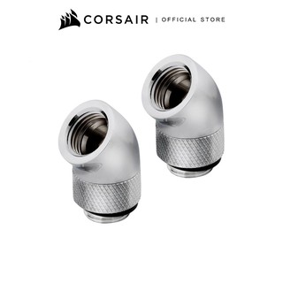 CORSAIR Cooler Hydro X Series 45 ° Rotary Adapter Twin Pack — Chrome