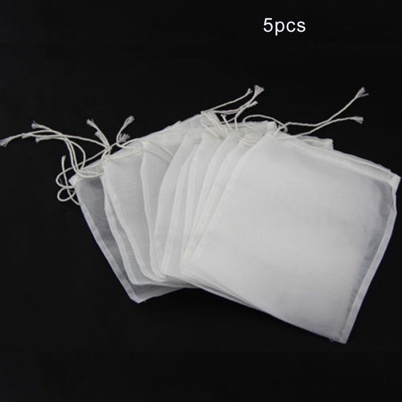 100 /160/200 Micron Nylon Straining Bag 8x10cm Fine Mesh Homebrew Filter White