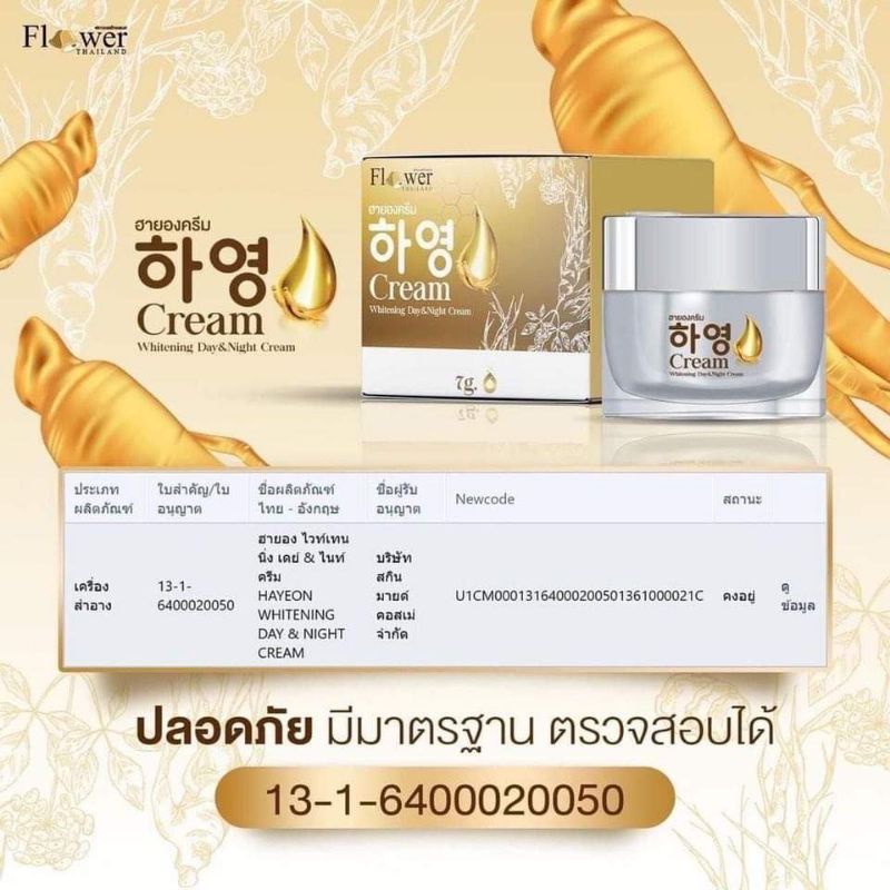 ซื้อ1แถม1-ครีมฮายอง-เซรั่มฮายอง-ครีมกันแดดฮายอง-ครีมโสมแดงเกาหลี-ครีมโสม-ครีมทาฝ้า-ครีมหน้าใส