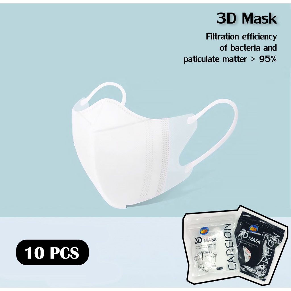 ภาพสินค้า3D mask หน้ากากอนามัยป้องกันแบคทีเรีย ทรงกระชับหน้า จากร้าน leedersem บน Shopee ภาพที่ 3