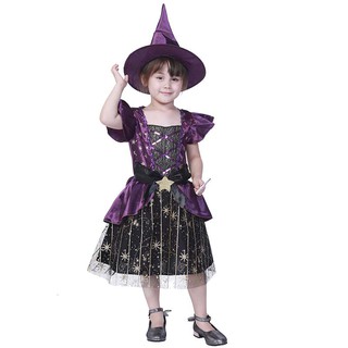 สินค้า ★ปาร์ตี้บ้า★ชุดฮาโลวีนสำหรับเด็ก แม่มดสาวเล่นชุดเจ้าหญิง ชุดเจ้าหญิงดิสนีย์ ปาร์ตี้สาวอ่า Halloween Cosplay