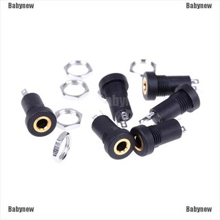 Babynew 3. 5 มม. สีดํา 3 ขั้ว ซ็อกเก็ตเชื่อมต่อสายสัญญาณเสียงสเตอริโอ พร้อม 2