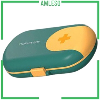 Portable Medicine Storage Box with Pill Cutter for Capsule Travel Elders