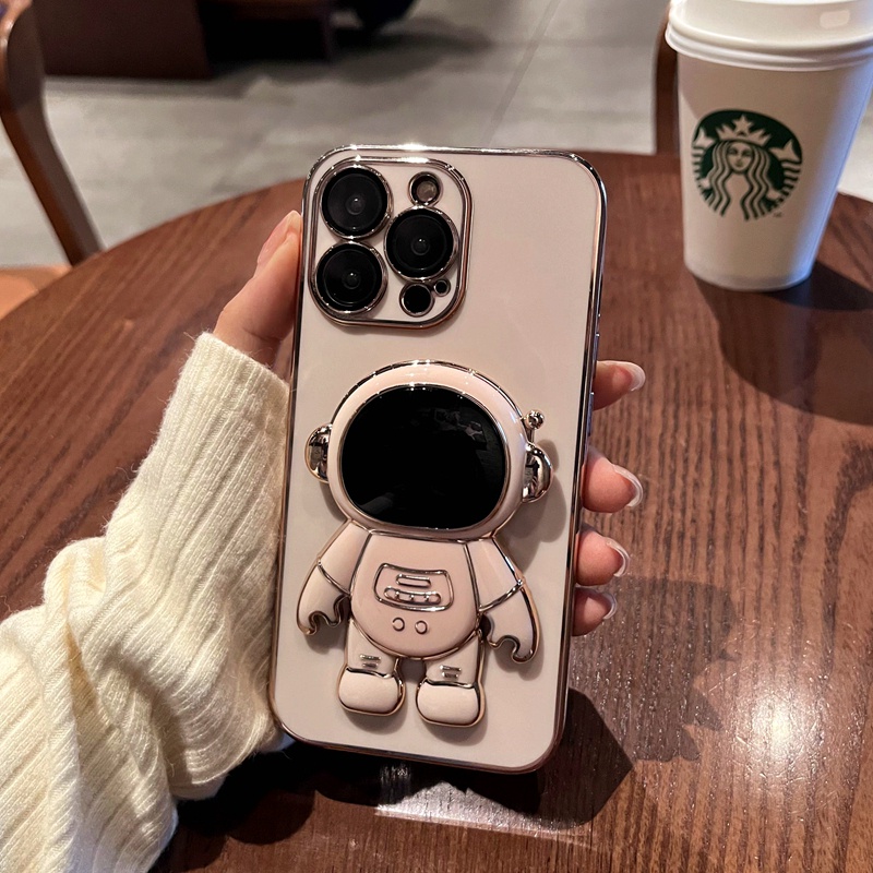 เคส-realme-c55-เคสโทรศัพท์ซิลิโคน-กันกระแทก-ลายนักบินอวกาศ-พร้อมแหวนขาตั้ง-พับได้-หรูหรา-สําหรับ-realme-10-peo-plus-c17-c55-c35-c33-10t-9i-5g