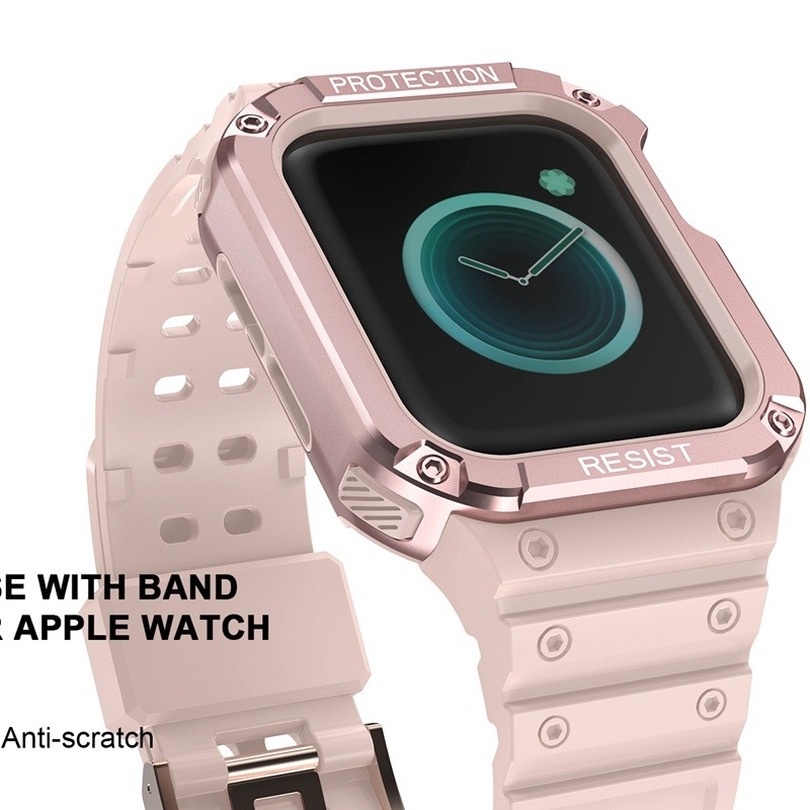 ภาพหน้าปกสินค้า2 in 1 สายนาฬิกาข้อมือ สําหรับ Apple Watch Series 7 6 SE 5 4 3 2 1 iWatch 45 มม. 41 มม. 40 มม. 42 มม. 44 มม. 38 มม.