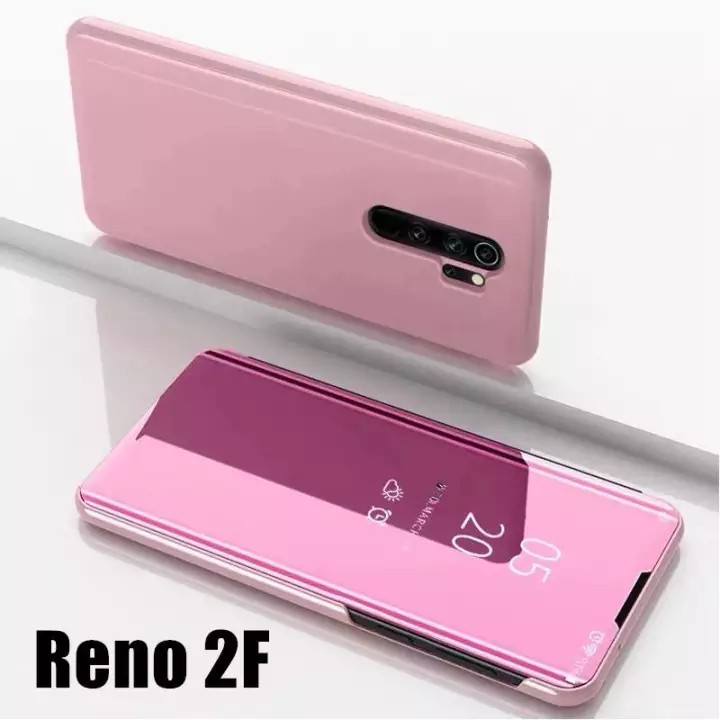 ส่งจากไทย-case-oppo-reno2f-เคสเปิดปิดเงา-เคสออฟโป้-smart-case-เกรณีสมาร์ทฝาครอบกระจกแบบตั้งเคสโทรศัพท์ฝาหลัง