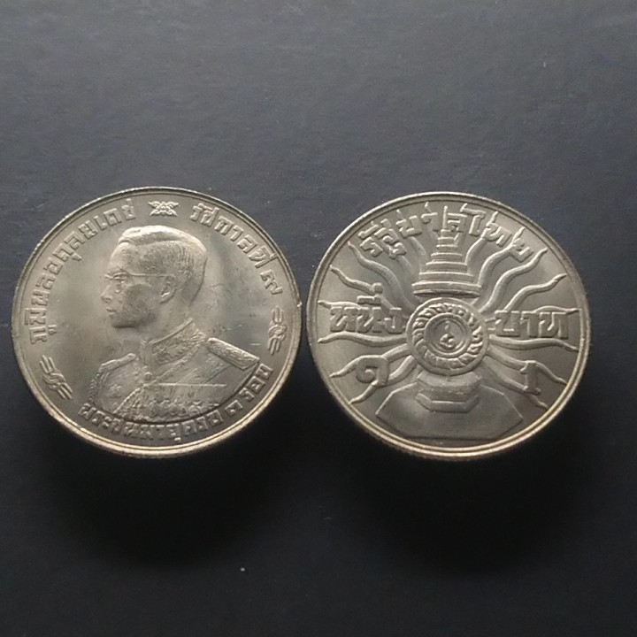 เหรียญ-1-บาท-นิกเกิล-วาระ-ร-9-พระชนมายุครบ-3-รอบ-36-พรรษา-รัชกาลที่9-ปี-2506-ไม่ผ่านใช้-เหรียญที่ระลึก-เหรียญวาระ
