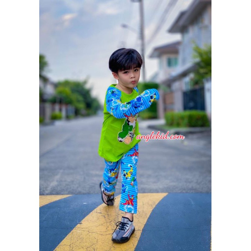 ชุดการ์ตูน-ben10-ชุดลูกชาย-เสื้อผ้าเด็กเข้าเซต-ลายbenten