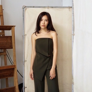 Greys limited Claire Tube Top Olive Green M (ราคาเต็ม 2,290 บาท)