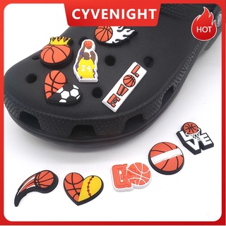 CROCS Cy-store ใหม่ จี้รองเท้า PVC ลายกราฟฟิติ Kobe Jibbitz สําหรับตกแต่งบาสเก็ตบอล DIY