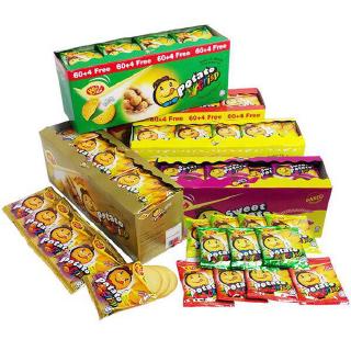 Win2 Potato Crisp ขนมแครกเกอร์มันฝรั่งบางกรอบ 1 กล่อง มี 30 ซอง