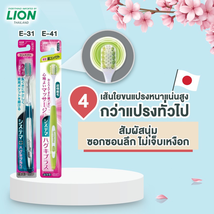 [1 แถม 1] Dentor Systema แปรงสีฟัน ญี่ปุ่น เดนเทอร์ ซิสเท็มมา โฟร์ไลน์ ...