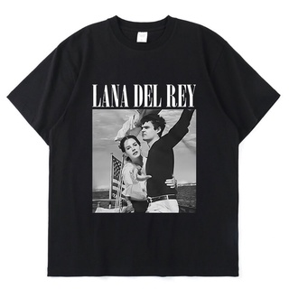 เสื้อยืดแขนสั้น ผ้าฝ้าย พิมพ์ลายกราฟฟิค Lana Del Rey 90s สไตล์วินเทจ ฮาราจูกุ สําหรับผู้หญิง และผู้ชาย