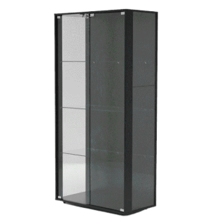 SB Design Square ตู้โชว์กระจกใส รุ่น GAELAN ขนาด 80 ซม. สีดำ (80x40x162 ซม.) แบรนด์ LOOMS