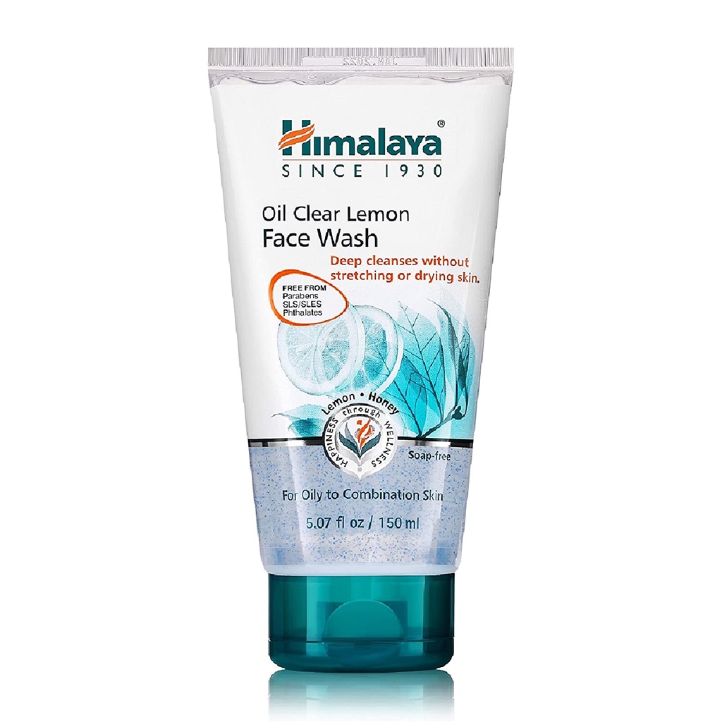 เจลล้างหน้าควบคุมความมัน-ช่วยทำความสะอาดผิวหน้าอย่างนุ่มนวล-ขจัดความมันส่วนเกิน-himalaya-oil-clear-lemon-face-wash-150ml