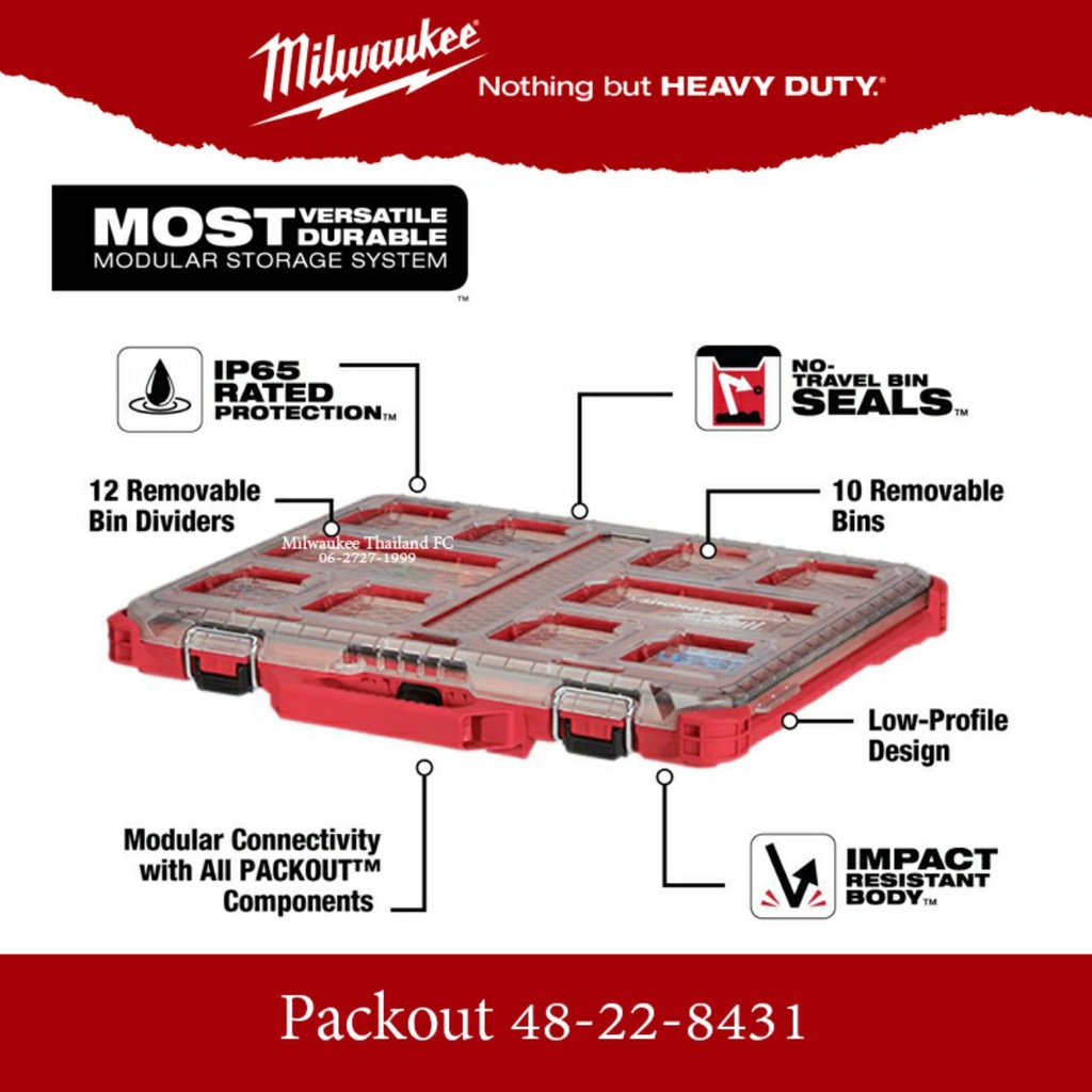 Milwaukee 48-22-8431 PACKOUT™Accessori Per Strumenti Organizer A Basso Profilo - Foto 12