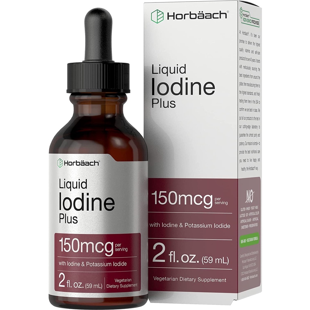 Horbaach Liquid Iodine 150 mcg สารละลายไอโอดีนเหลวแบบหยด บำรุงสมองและ