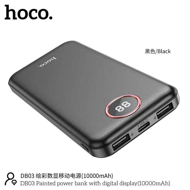 hoco-db03-แบตสำรอง10000mah-3-input-พร้อมled-รุ่นใหม่-ล่าสุด-ของแท้100-พร้อมส่ง