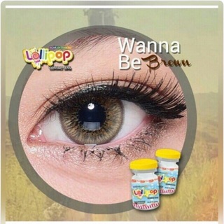 Wanna be Brown / mini Night ค่าสายตา สายตาสั้น บิ๊กอาย สีน้ำตาล น้ำตาล โทนหวาน Lollipop Contact Lens Bigeyes คอนแทคเลนส์