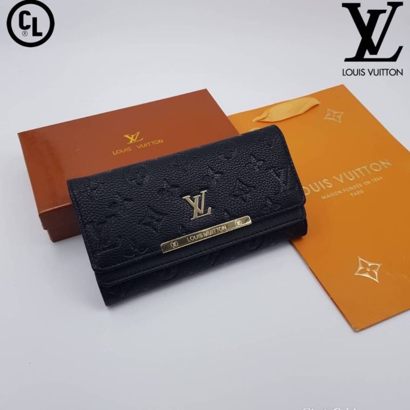 กระเป๋าสตางค์ใบยาว-สไตล์หลุยส์-louis-vuitton-หลุยส์เกรดพรีเมี่ยม-กระเป๋าสตางค์แบบพับ-พร้อมกล่องแบรนด์