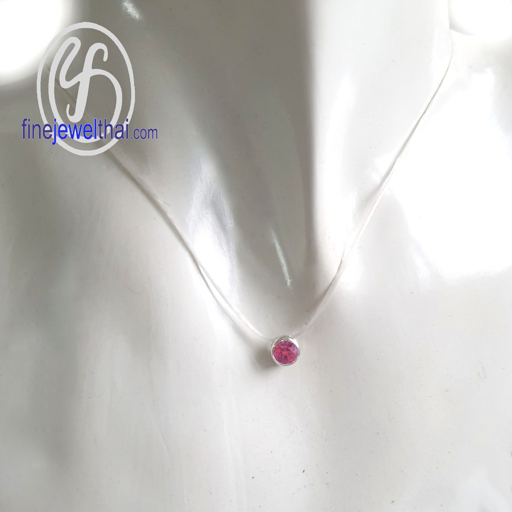 finejewelthai-จี้ทับทิม-ทับทิม-จี้พลอย-พลอยประจำเดือนเกิด-ruby-silver-pendant-birthstone-p1085rb00-ราคาต่อชิ้น