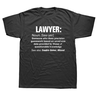 เสื้อยืดแขนสั้น ผ้าฝ้าย พิมพ์ลาย Attorney Lawyer สไตล์สตรีท สําหรับผู้ชาย นักเรียนS-5XL