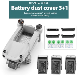 For DJI Air 2S Mavic Air 2 Body Battery Port Protection Cover Cap Charging Port Dust Proof Plugs with Number Stickers