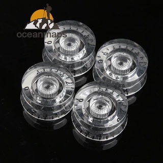 ภาพหน้าปกสินค้า❤OCEAN❤High Quality 4Pcs Transparent Acrylic Speed Knob Volume Tone Control for Electric Guitar ที่เกี่ยวข้อง