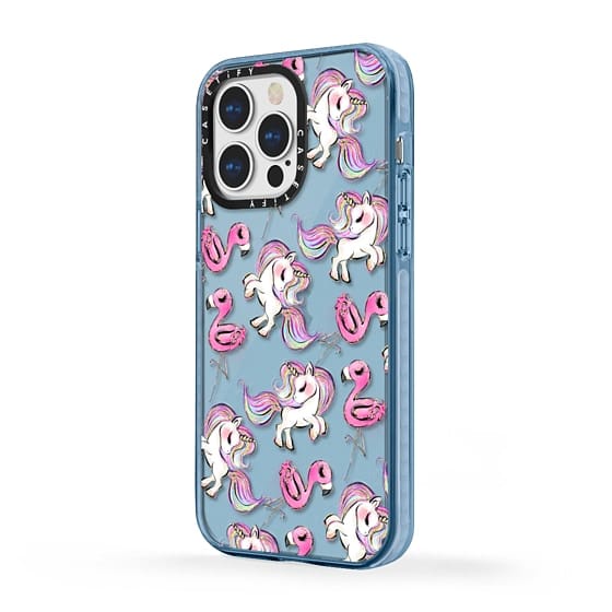 พร้อมส่ง-13-promax-casetify-flamingo-and-unicorn-pattern-impact-case