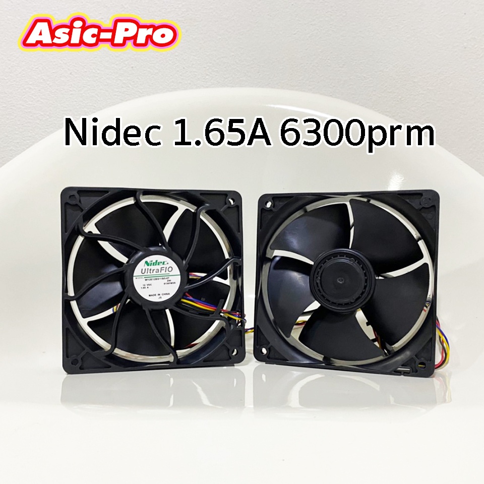 nidec-dc-12v-1-65a-6300-rpm-fan-พัดลมเครื่องขุด-asic