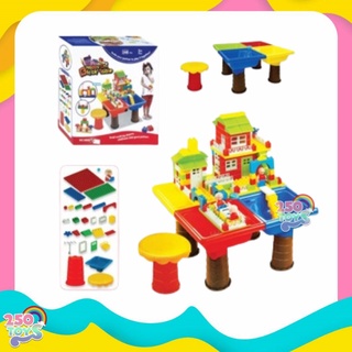 250TOSYโต๊ะปราสาท เล่นทราย 8806เล่นทราย4 ช่อง sand beach set toys เลโก้ จำนวน 248 ชิ้น  พร้อมโต๊ะและเก้าอี้ เสริมพัฒ