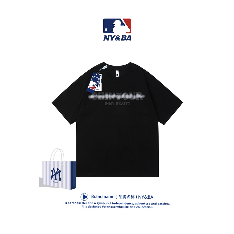 เสื้อยืดอินเทรนด์ผู้ชายอินเทรนด์ผู้หญิงny-เสื้อยืดลําลอง-แขนสั้น-คอกลม-แบบบาง-ทรงหลวม-แฟชั่นฤดูร้อน-สําหรับผู้ชายs-3xl