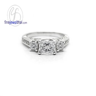 Finejewelthai แหวนเพชร-แหวนเงิน-เพชรสังเคราะห์-เงินแท้-แหวนหมั้น-แหวนแต่งงาน/ Diamond CZ-Silver925-Ring - R1342cz-sq