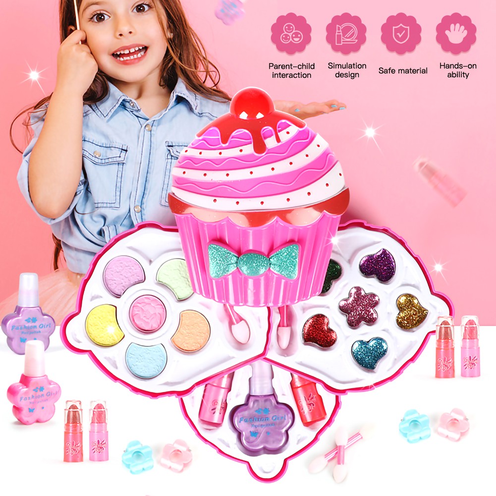 ภาพหน้าปกสินค้าของเล่นเด็กแต่งหน้าเด็กผู้หญิงเล่นกับชุดแต่งหน้าสำหรับเด็ก จากร้าน ylzrwxc3xs บน Shopee