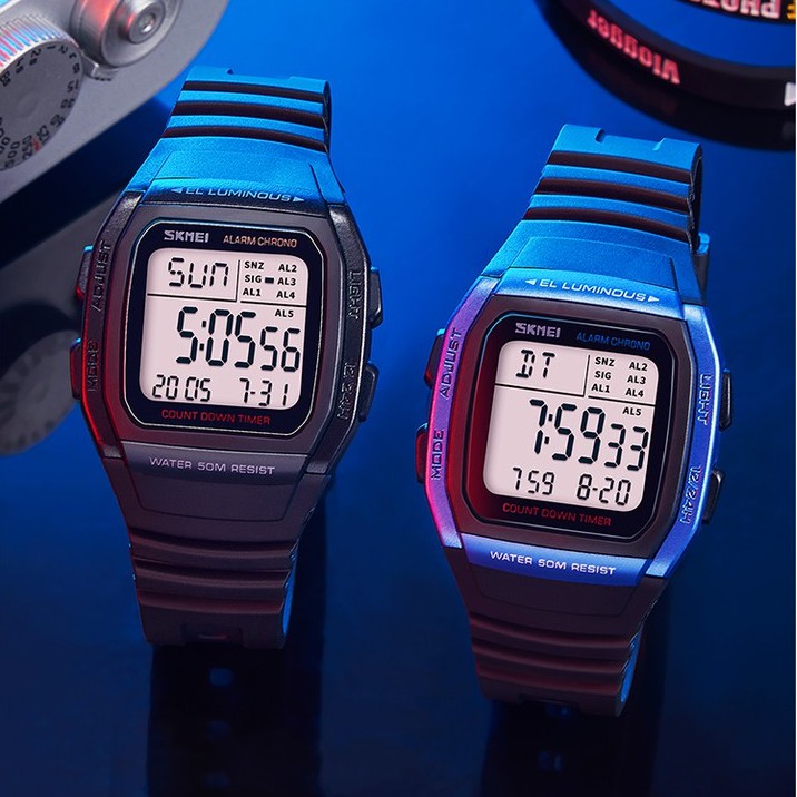 ภาพหน้าปกสินค้าSKMEI นาฬิกาข้อมือเป็นทางการ นาฬิกาข้อมือดิจิตอล LED สำหรับผู้ชาย นาฬิกาข้อมือ กันน้ำ watch จากร้าน skimei.th บน Shopee