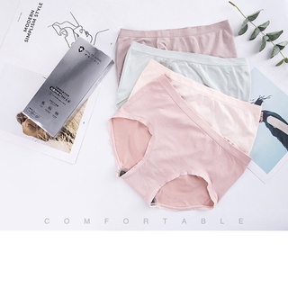สินค้า New Women\'s Seamless Graphene Panties Mid Waist Girl Ladies Comfortable Breathable Briefs Underpants