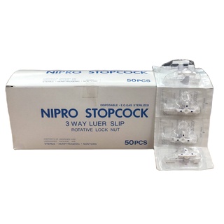 Nipro 3-Way Stopcock (RS) ข้อต่อสามทาง สำหรับให้น้ำเกลือ 1 ชิ้น (EXP. 12/2024)