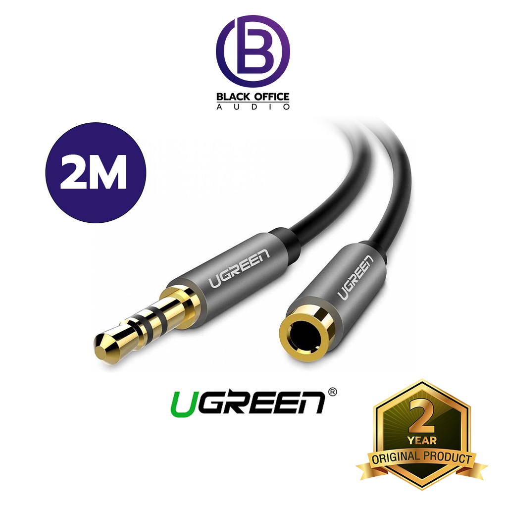 ugreen-3-5mm-male-to-female-stereo-audio-cable-gold-plated-สายเพิ่มความยาวหูฟัง-blackofficeaudio