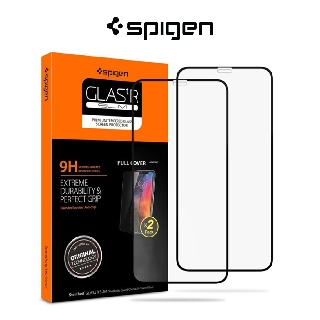 Spigen iPhone XS / X กระจกนิรภัย HD แบบเต็มจอ (2 แพ็ค)