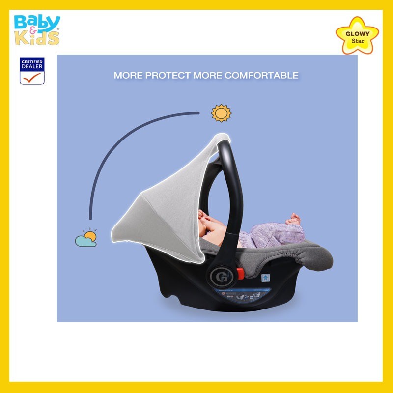 glowy-star-phoenix-ตะกร้าคาร์ซีท-baby-basket-สำหรับ-group-0-weight-0-13-kg-ติดตั้งเป็นคาร์ซีทโดยใชัระบบเข็มขัดนิรภัย