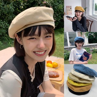 สินค้า 🍦พร้อมส่ง 6 สี หมวกเบเรต์สีพื้นสดใส หมวก เกาหลี แฟชั่น 🍦