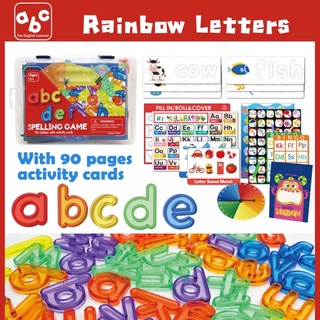 **พร้อมส่ง** Plastic Rainbow Letters เกมสะกดคำภาษาอังกฤษ Spelling Game ทนทาน เป็นพลาสติก ของเล่นเสริมพัฒนาการ เสริมทักษะ