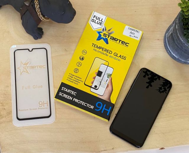 ฟิล์มกระจก-samsung-a01-แบบเต็มจอ-ยี่ห้อstartec-คุณภาพดี-ทัชลื่น-ปกป้องหน้าจอได้ดี-ทนทาน-แข็งแกร่ง-ใสชัดเจน