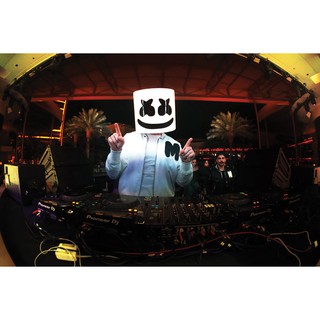 โปสเตอร์ DJ Marshmello ดีเจมาร์ชเมลโล Electronic Music Poster ภาพถ่าย รูปภาพ ตกแต่งผนัง วงดนตรี ตกแต่งบ้าน