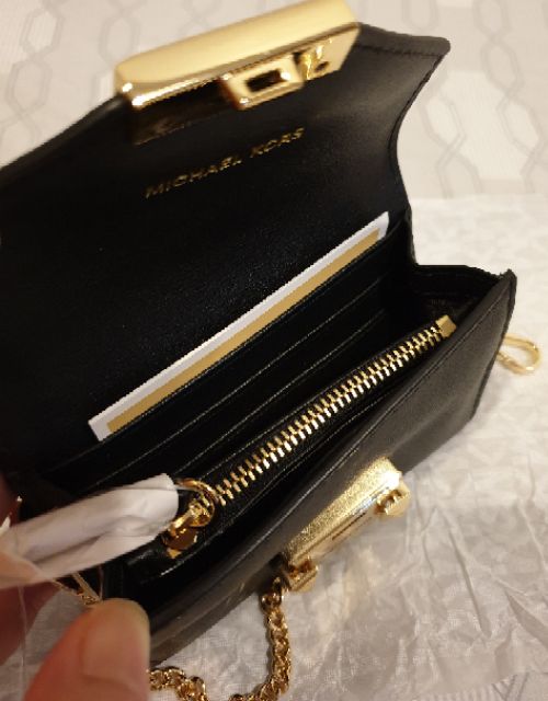 Michael Kors Black Small Whitney Wallet on a Chain at FORZIERI