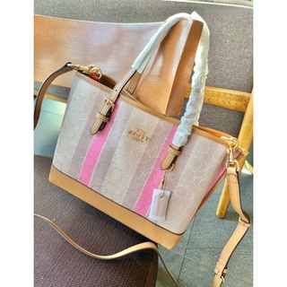 COACH MOLLIE TOTE IN SIGNATURE JACQUARD WITH STRIPES (C4086)