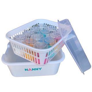 สินค้า NANNY แนนนี่ ที่คว่ำขวดนมมีฝาปิดแนนนี่ N216 สินค้าพร้อมส่ง