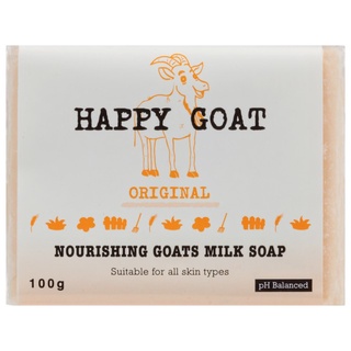 Happy Goat Soap สบู่ก้อนอาบน้ำ กลิ่น Original สูตรอ่อนโยนด้วยส่วนผสมธรรมชาติ นำเข้าจาก Australia