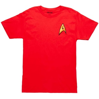 100%cotton เสื้อยืดผู้ชายแฟชั่น Fifth Sun Star Trek: The Original Series Command Badge T-Shirt men เสื้อ ยืด ผู้ชาย คอกล