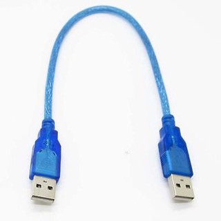 [NP] สายเคเบิลอะแดปเตอร์ต่อขยายข้อมูล USB 2.0 Type A ตัวผู้ เป็น USB ตัวผู้ 30 ซม.